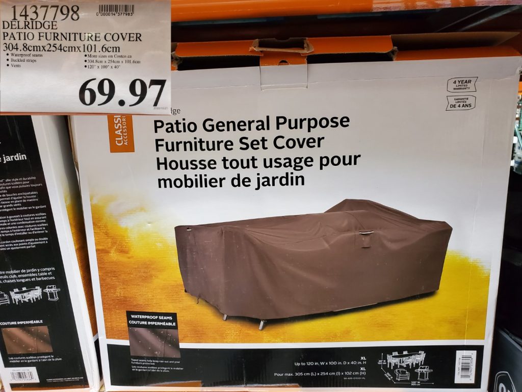 1437798 DELRIDGE PATIO FURNITURE COVER 304 8CMX254CMX101 6CM 69 97