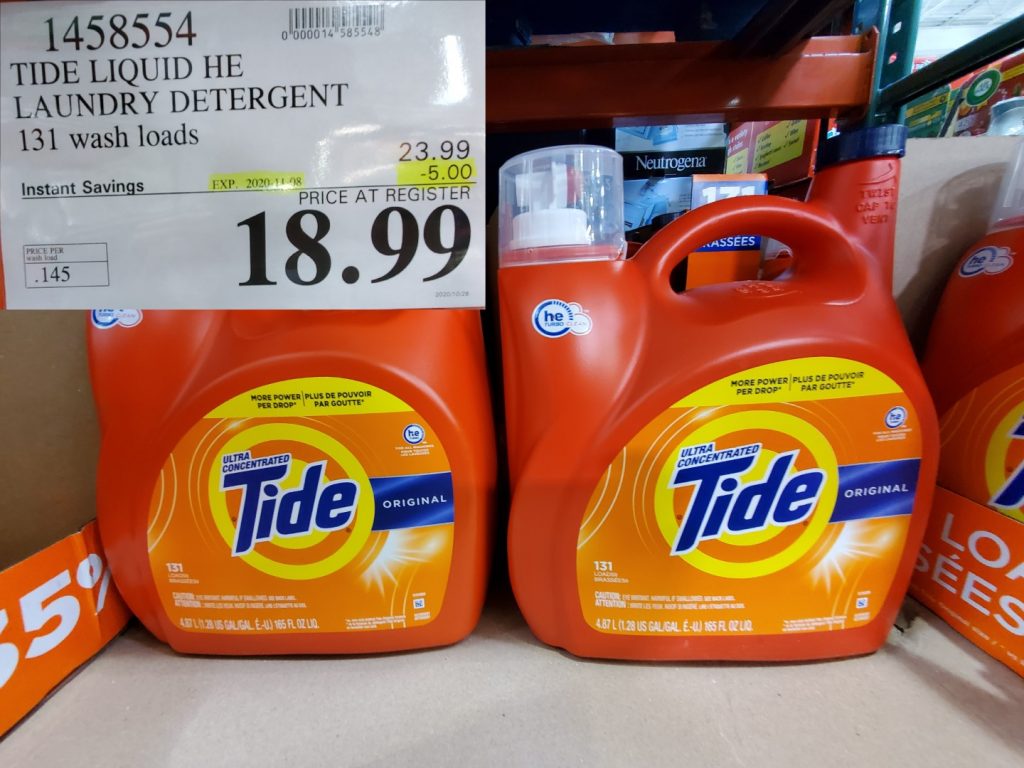 1458554 TIDE LIQUID HE LAUNDRY DETERGENT 131 wash loads 5 00 INSTANT