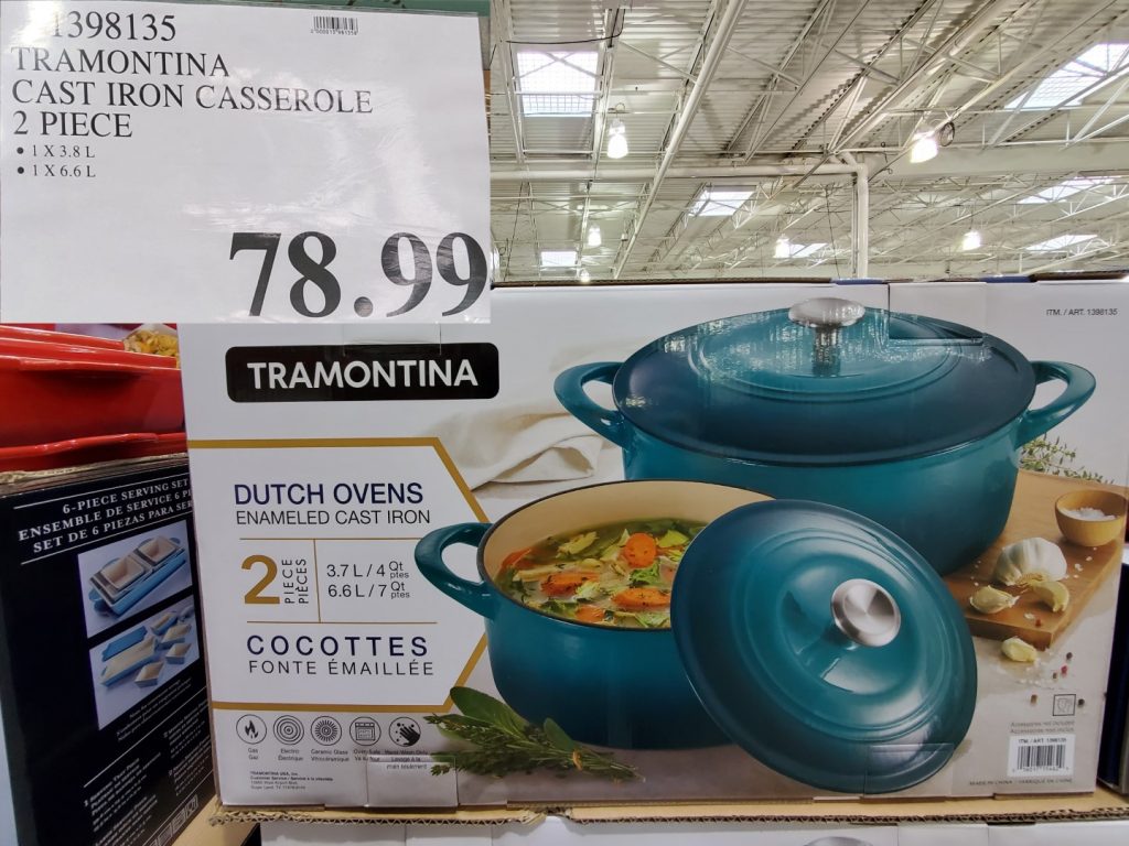 1398135 TRAMONTINA CAST IRON CASSEROLE PACK OF 2 78 99 Costco East