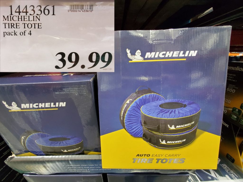 1443361 MICHELIN TIRE TOTE PACK OF 4 39 99 Costco East Fan Blog