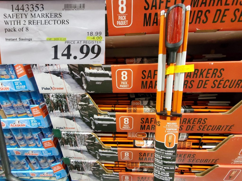 1443353 SAFETY MARKERS WITH 2 REFLECTORS PACK OF 8 4 00 INSTANT SAVINGS