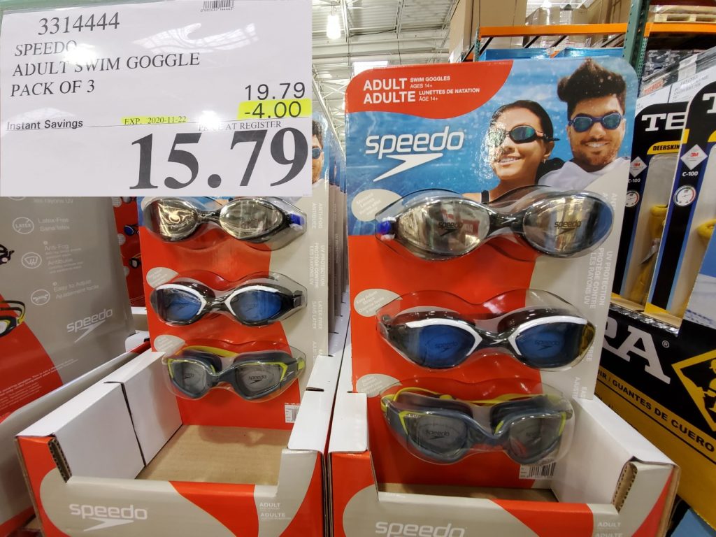 3314444 SPEEDO ADULT SWIM GOGGLE PACK OF 3 4 00 INSTANT SAVINGS EXPIRES