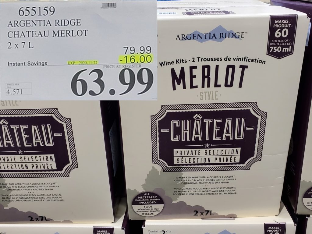 655159 ARGENTIA RIDGE CHATEAU MERLOT 2 X 7L 16 00 INSTANT SAVINGS