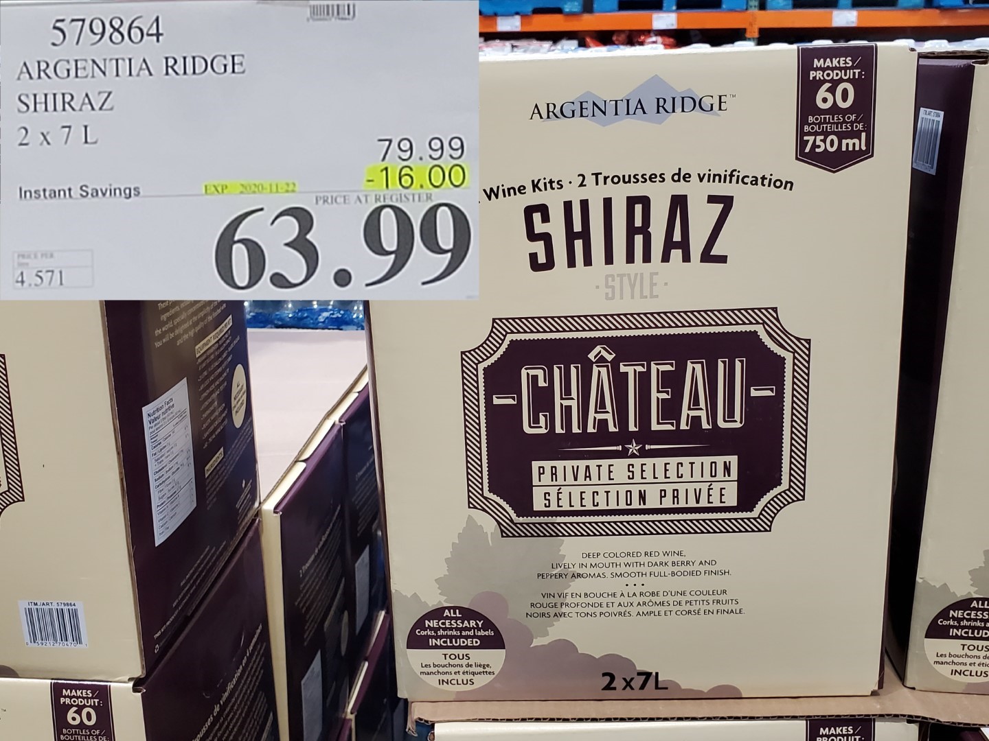 chateau shiraz wine kit