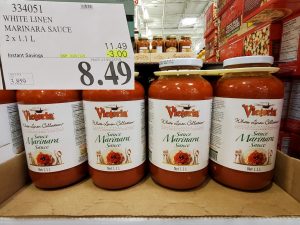 white linen marinara sauce