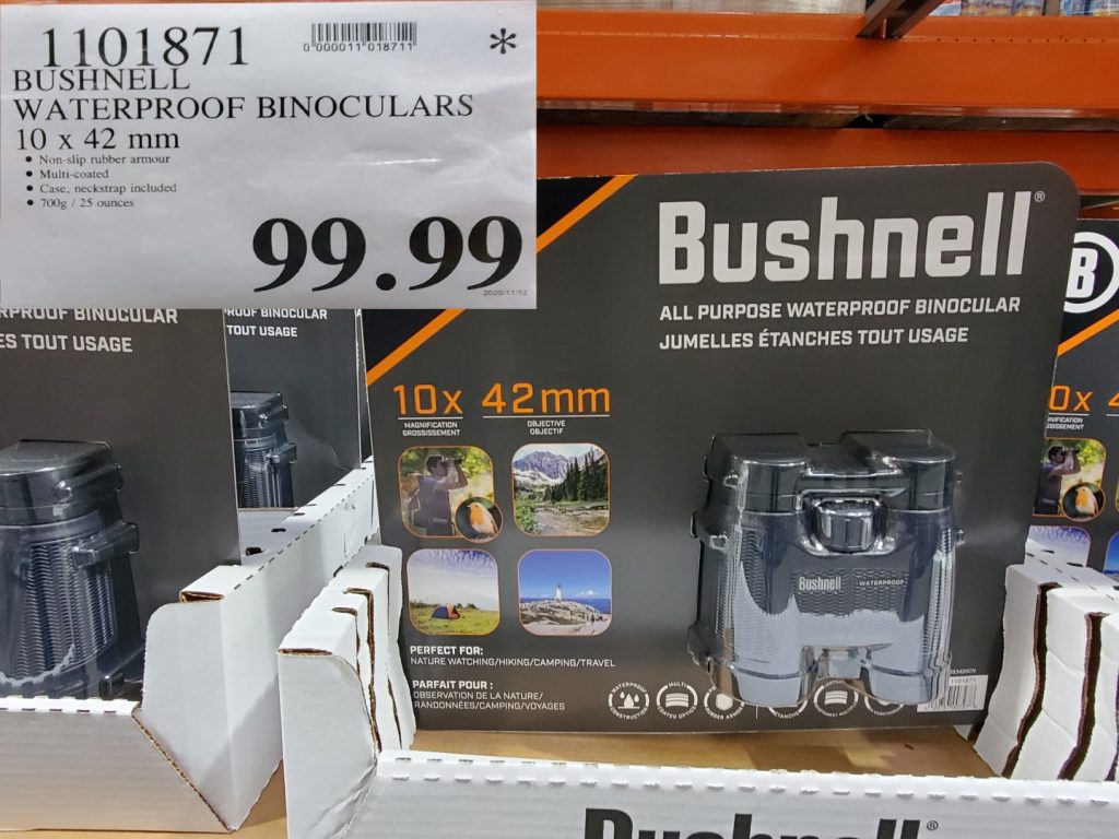 1101871 BUSHNELL WATERPROOF BINOCULARS 10 X 42 MM 99 99 Costco East