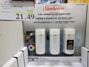 sunbeam emergency night light