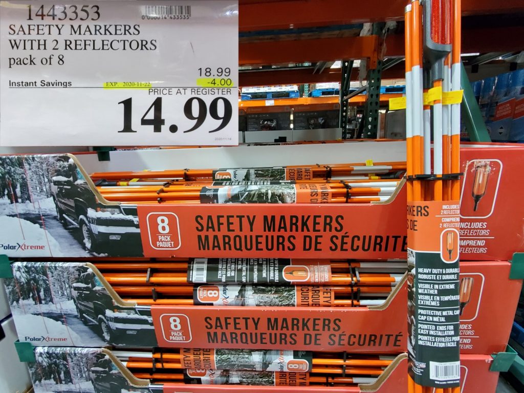 1443353 SAFETY MARKERS WITH 2 REFLECTORS PACK OF 8 4 00 INSTANT SAVINGS