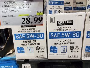 kirkland signature synthetic oil