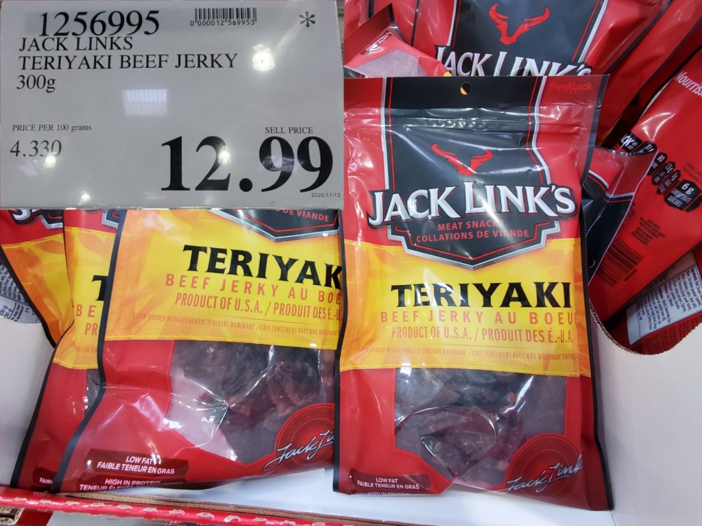 1256995 JACK LINKS TERIYAKI BEEF JERKY 300G 12 99 Costco East Fan Blog