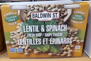 Baldwin St. lentil & spinach soup