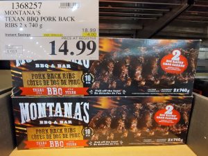 Montanas Texan BBQ pork back ribs