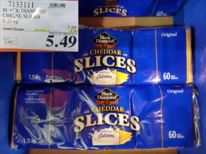 black diamons cheddar cheese slices