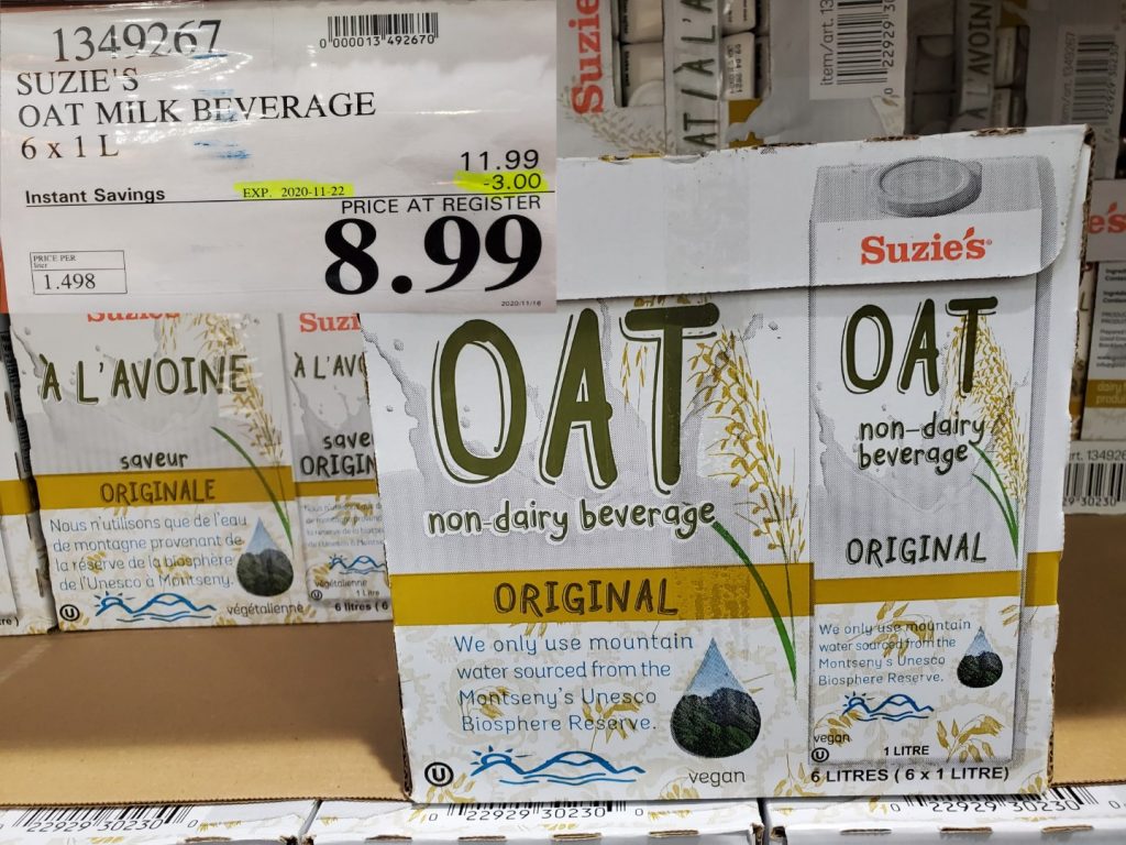1349267 SUZIE S OAT MILK BEVERAGE 6 X 1 L 3 00 INSTANT SAVINGS EXPIRES