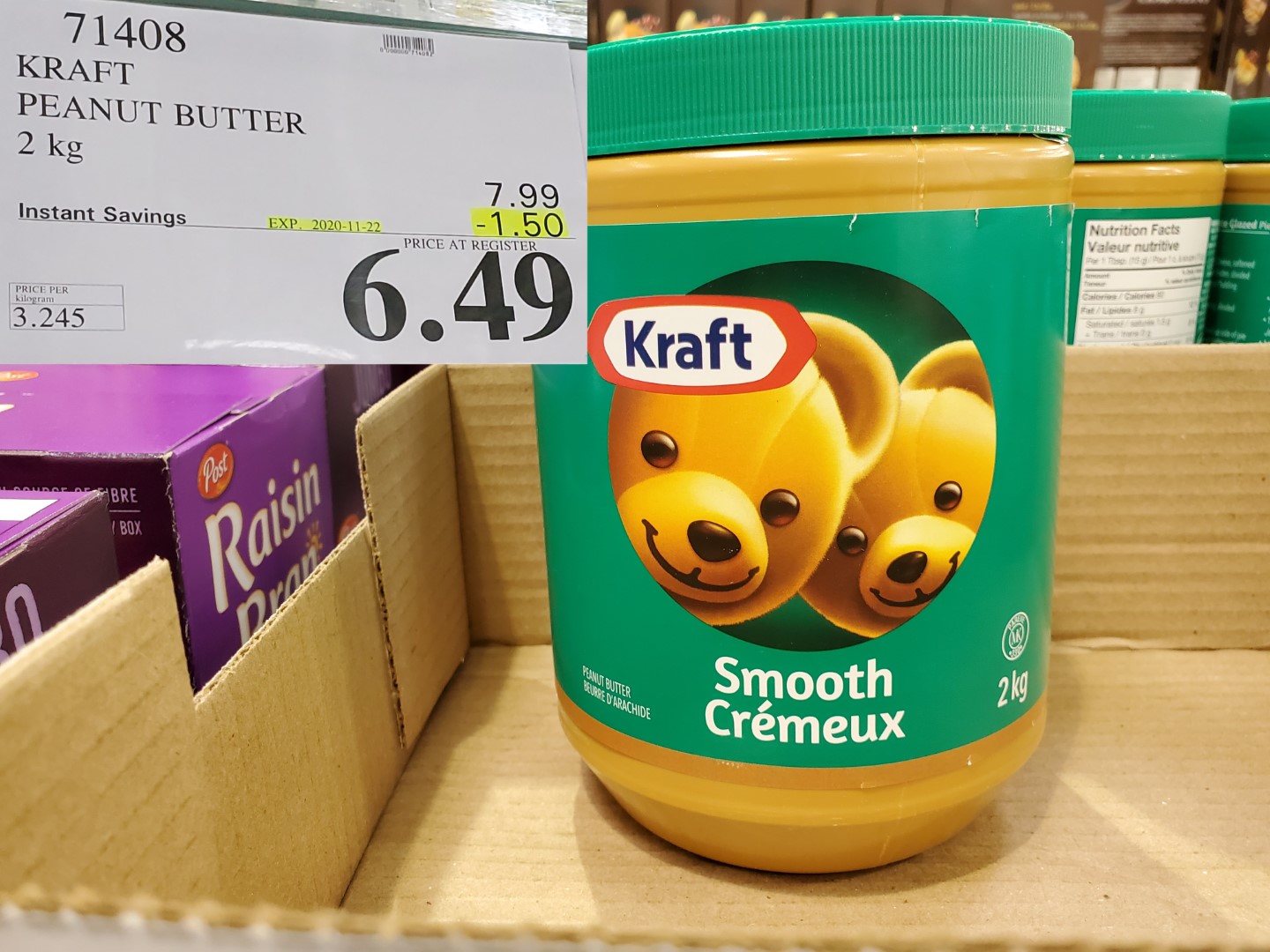 Kraft smooth peanut butter