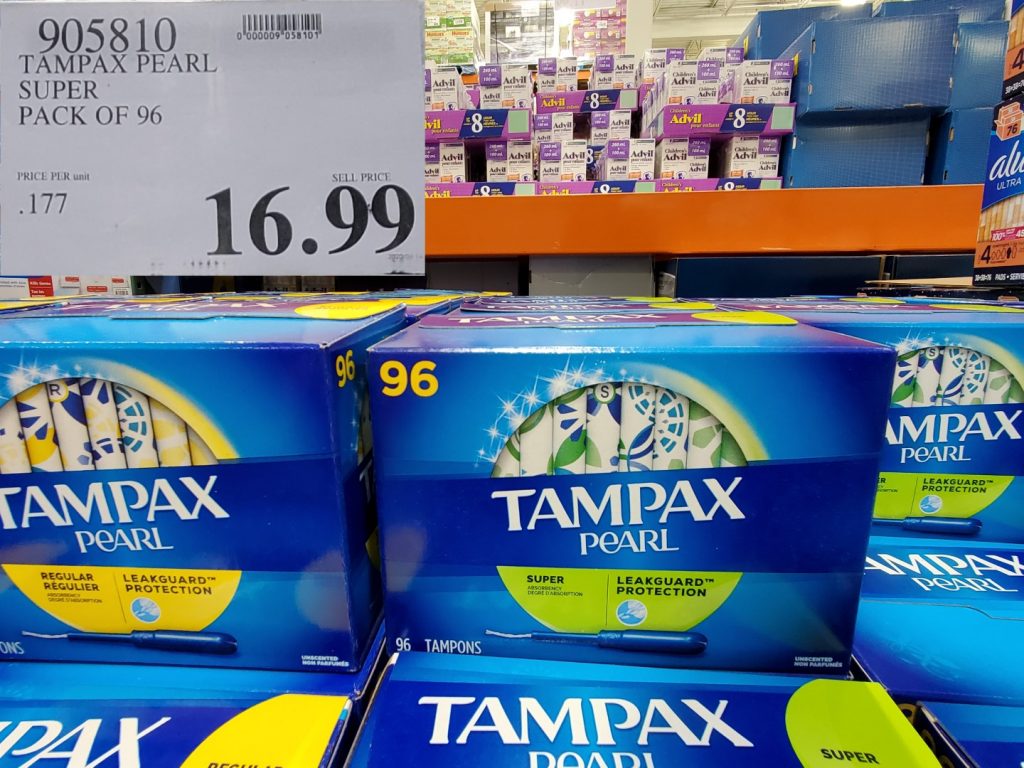 905810 TAMPAX PEARL SUPER PACK OF 96 16 99 Costco East Fan Blog