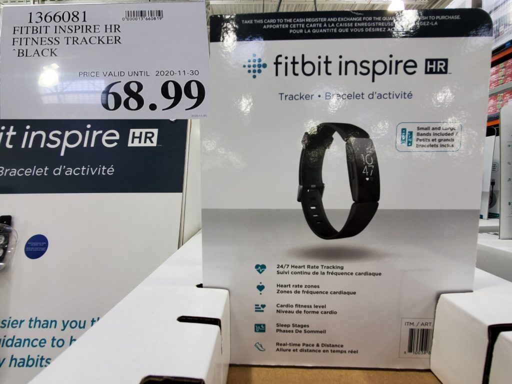 1366081 FITBIT INSPIRE HR FITNESS TRACKER BLACK EXPIRES ON 2020 11 30