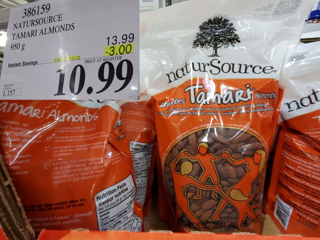 386159 NATURSOURCE TAMARI ALMONDS 950 G 3 00 INSTANT SAVINGS EXPIRES ON