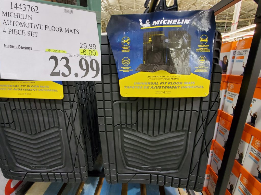 1443762 MICHELIN AUTOMOTIVE FLOOR MATS 4 PIECE SET 6 00 INSTANT SAVINGS