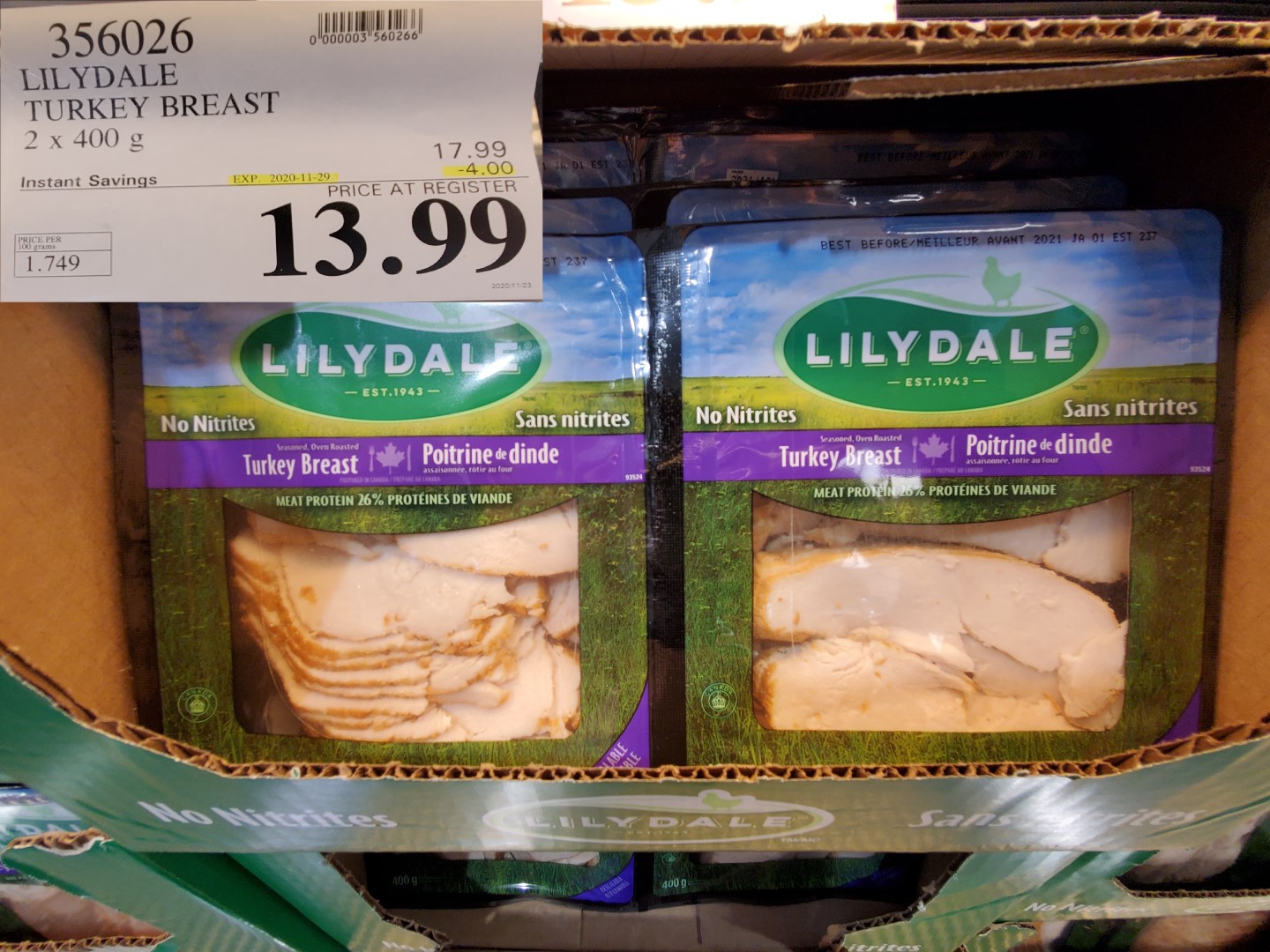 Lilydale sliced turkey