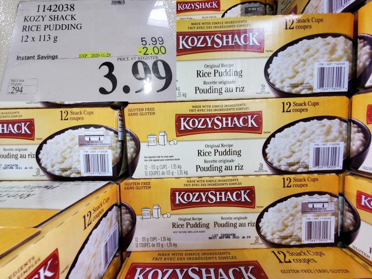 1142038 KOZY SHACK RICE PUDDING 12 x 113G 2 00 INSTANT SAVINGS EXPIRES