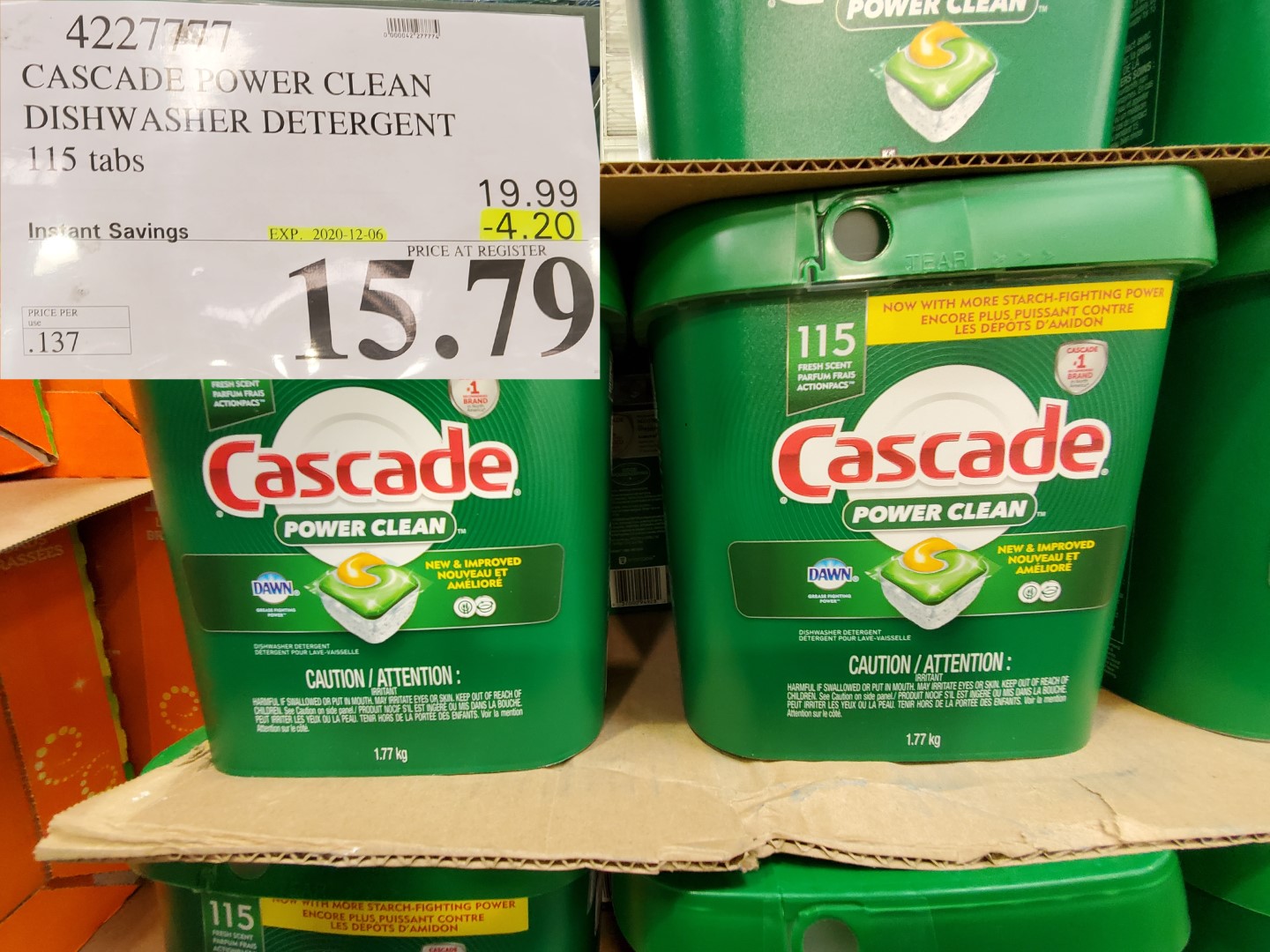 cascade dish detergent