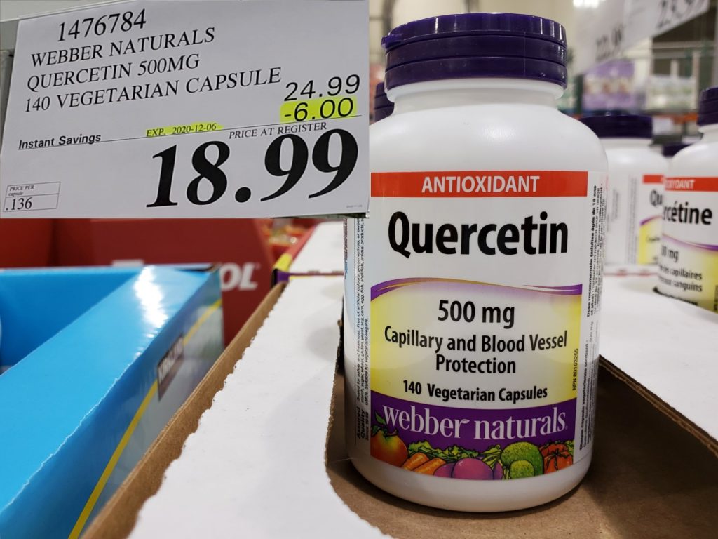 1476784 WEBBER NATURALS QUERCETIN 500MG 140 VEGETARIAN CAPSULE 6 00