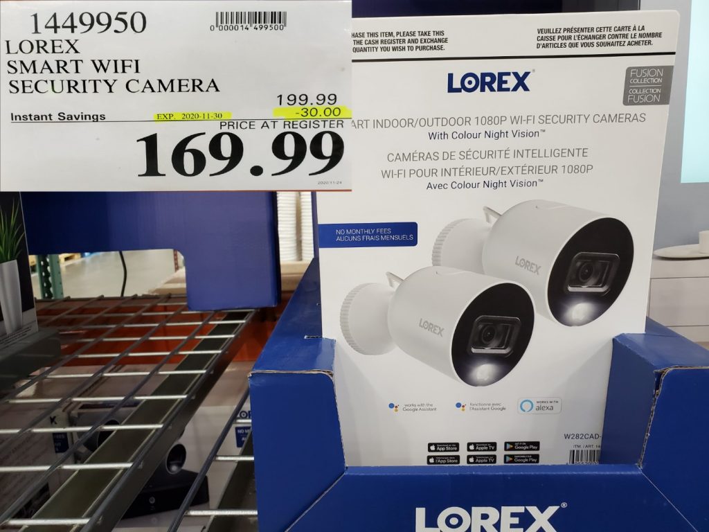 1449950 LOREX SMART WIFI SECURITY CAMERA 30 00 INSTANT SAVINGS EXPIRES ON 2020 11 30 169 99