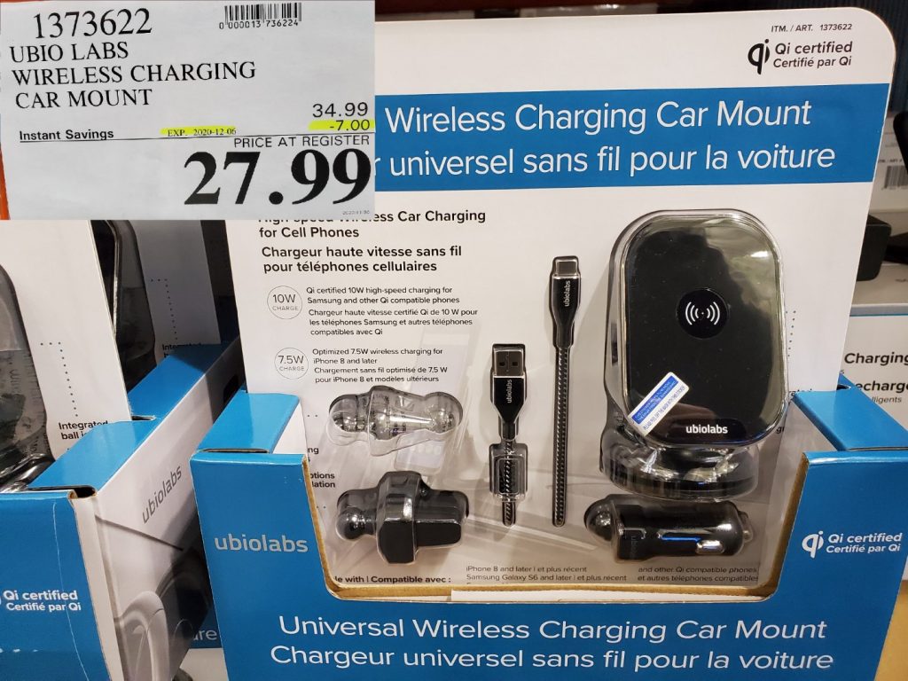 1373622 UBIO LABS WIRELESS CHARGING CAR MOUNT 7 00 INSTANT SAVINGS