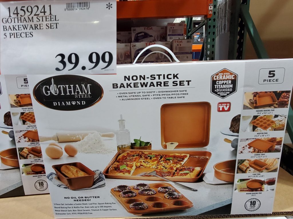 1459241 GOTHAM STEEL BAKEWARE SET 5 PIECES 39 99 Costco East Fan Blog