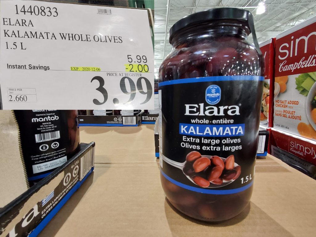 1440833 ELARA KALAMATA WHOLE OLIVES 1 5 KL 2 00 INSTANT SAVINGS EXPIRES