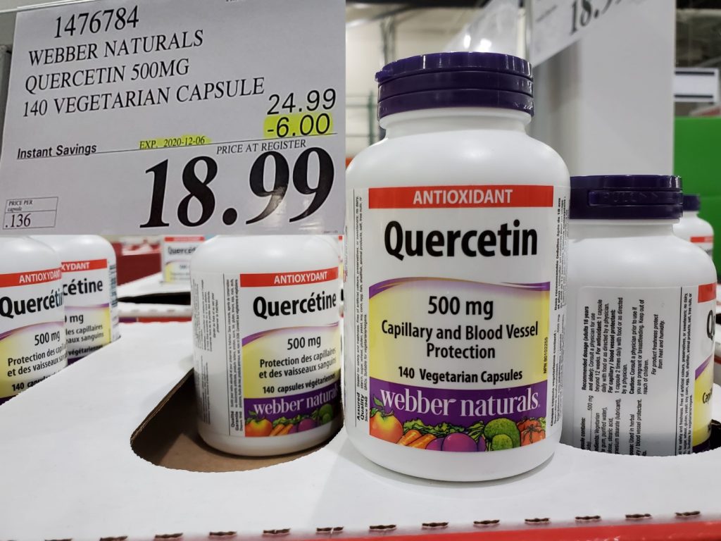 1476784 WEBBER NATURALS QUERCETIN 500MG 140 VEGETARIAN CAPSULE 6 00
