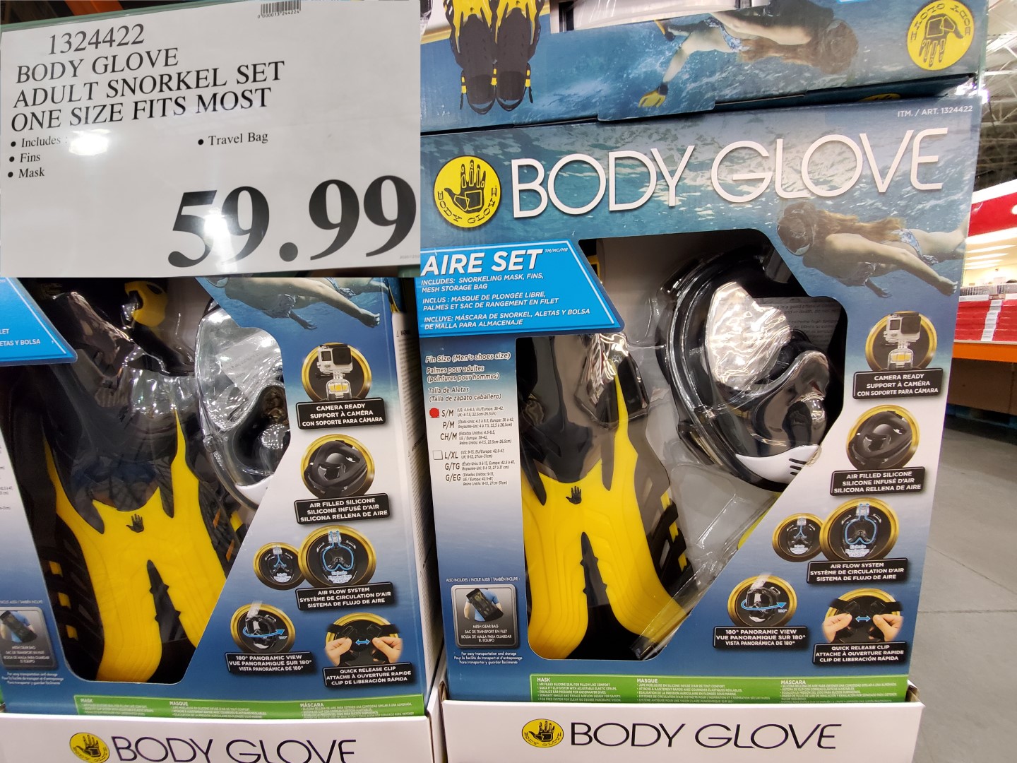 body glove snorkel set