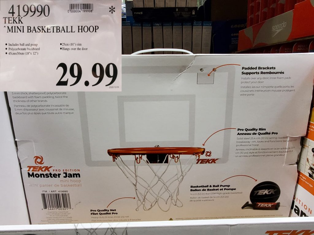 419990 TEKK MINI BASKETBALL HOOP 29 99 Costco East Fan Blog