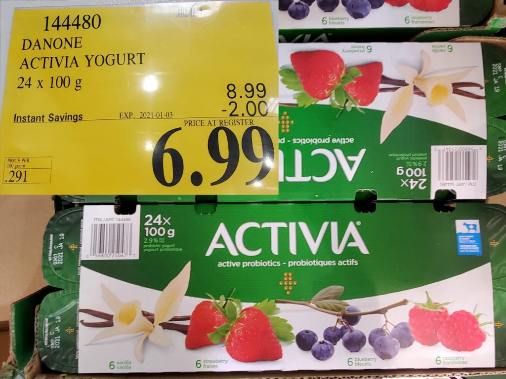 144480 DANONE ACTIVIA YOGURT 24 X 100 G 2 00 INSTANT SAVINGS EXPIRES ON