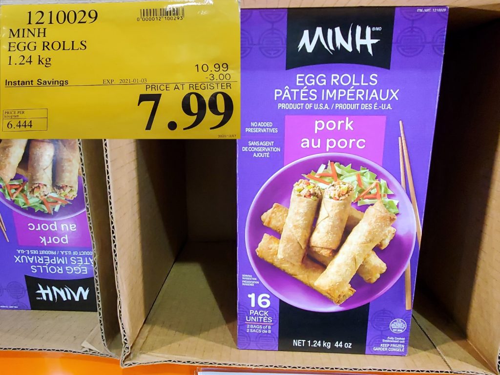 1210029 MINH EGG ROLLS 1 24 KG 3 00 INSTANT SAVINGS EXPIRES ON 2021 01