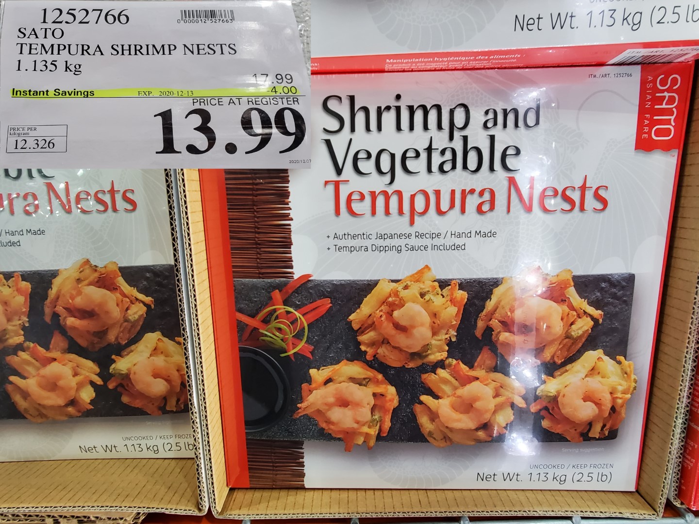 shrimp and vegetable tempura nests