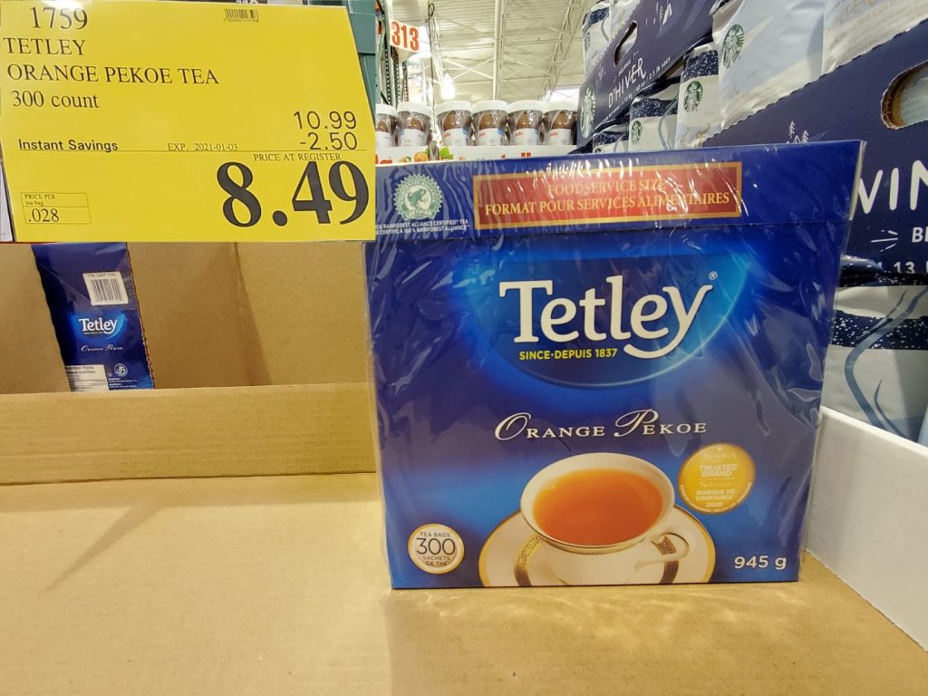 1759 TETLEY ORANGE PEKOE TEA 300 count 2 50 INSTANT SAVINGS EXPIRES ON