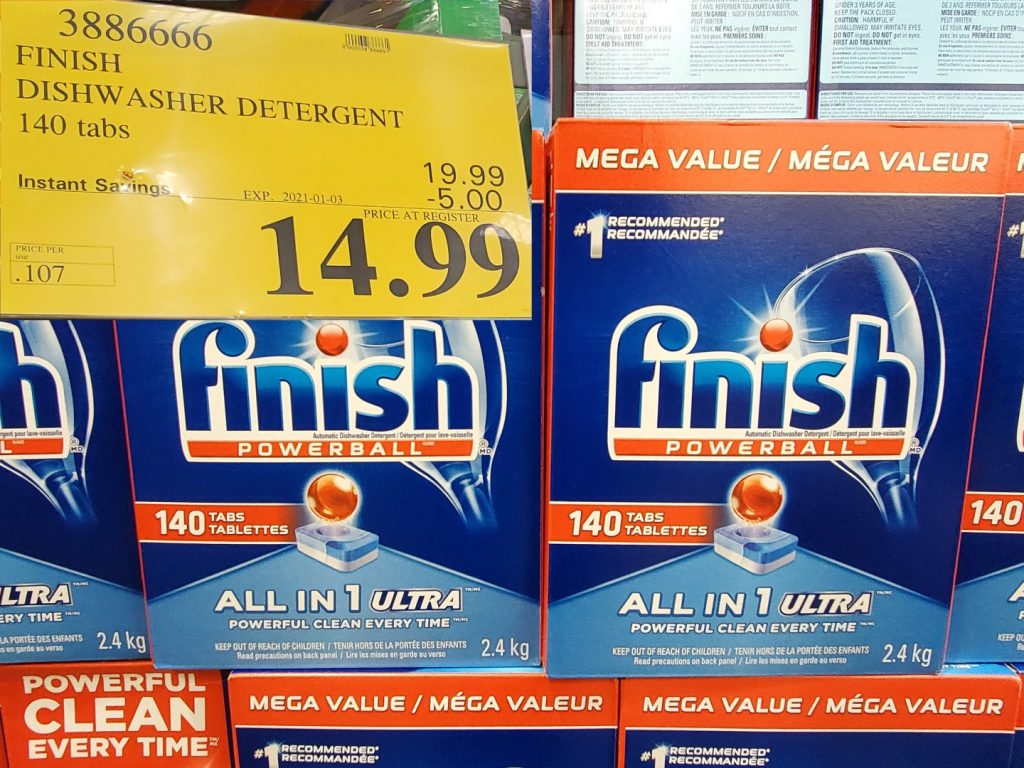 3886666 FINISH DISHWASHER DETERGENT 140 tabs 5 00 INSTANT SAVINGS