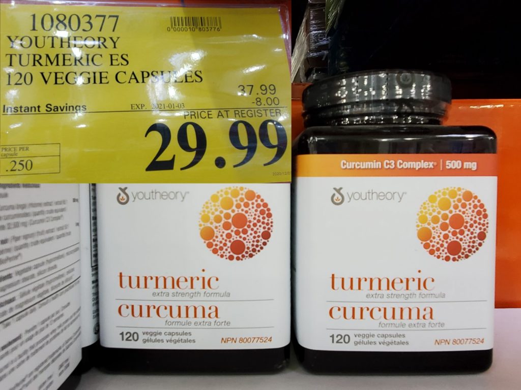 1080377 YOUTHEORY TUMERIC ES 120 VEGGIE CAPSULES 8 00 INSTANT SAVINGS