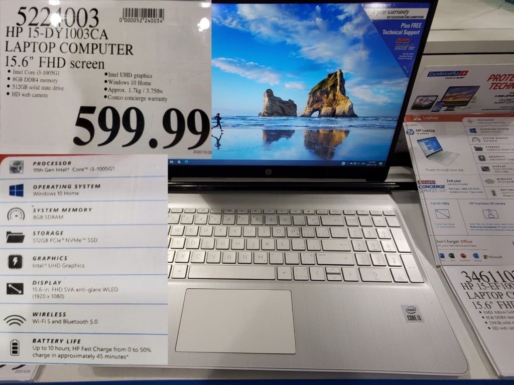 5224003 hp 15 dy1003ca laptop computer 15 6 fhd screen 599 99 costco