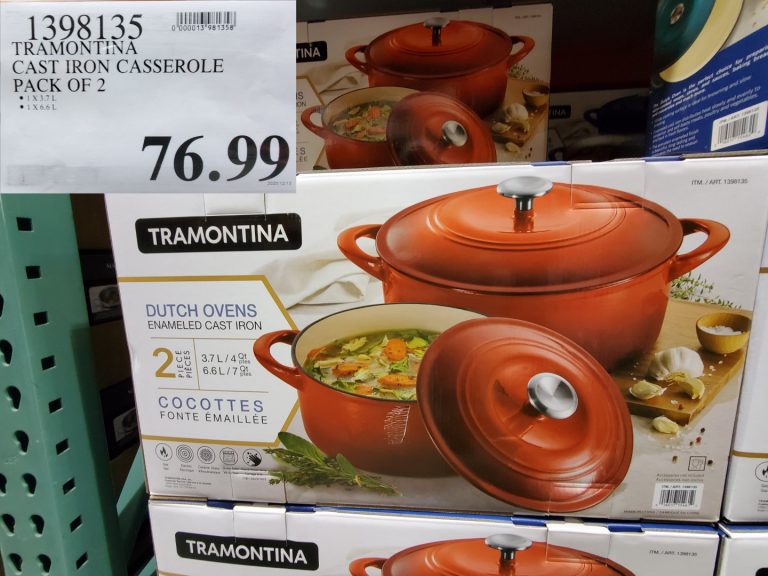 1398135 TRAMONTINA CAST IRON CASSEROLE PACK OF 2 76 99 Costco East