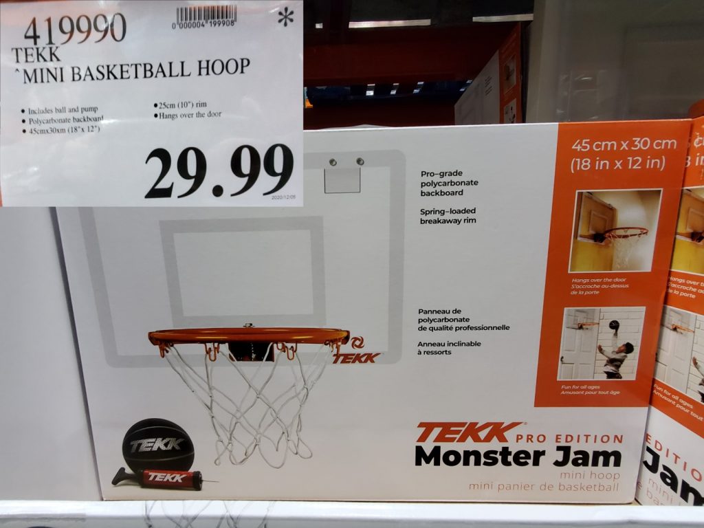 419990 TEKK MINI BASKETBALL HOOP 29 99 Costco East Fan Blog