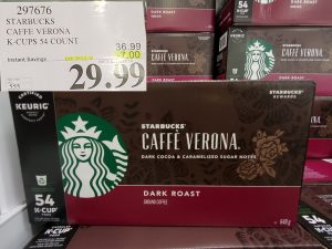 starbucks caffee verona k-cups