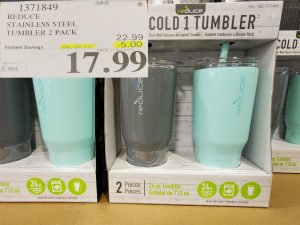 reduce stainless steel tumbler set of 2