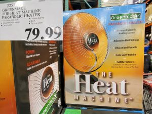 greenmade the heat machine parabolic heating dish