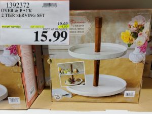 over & back 2 tier serving set