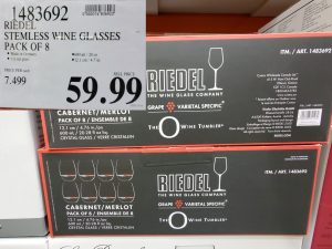 riedel stemless wine glass set