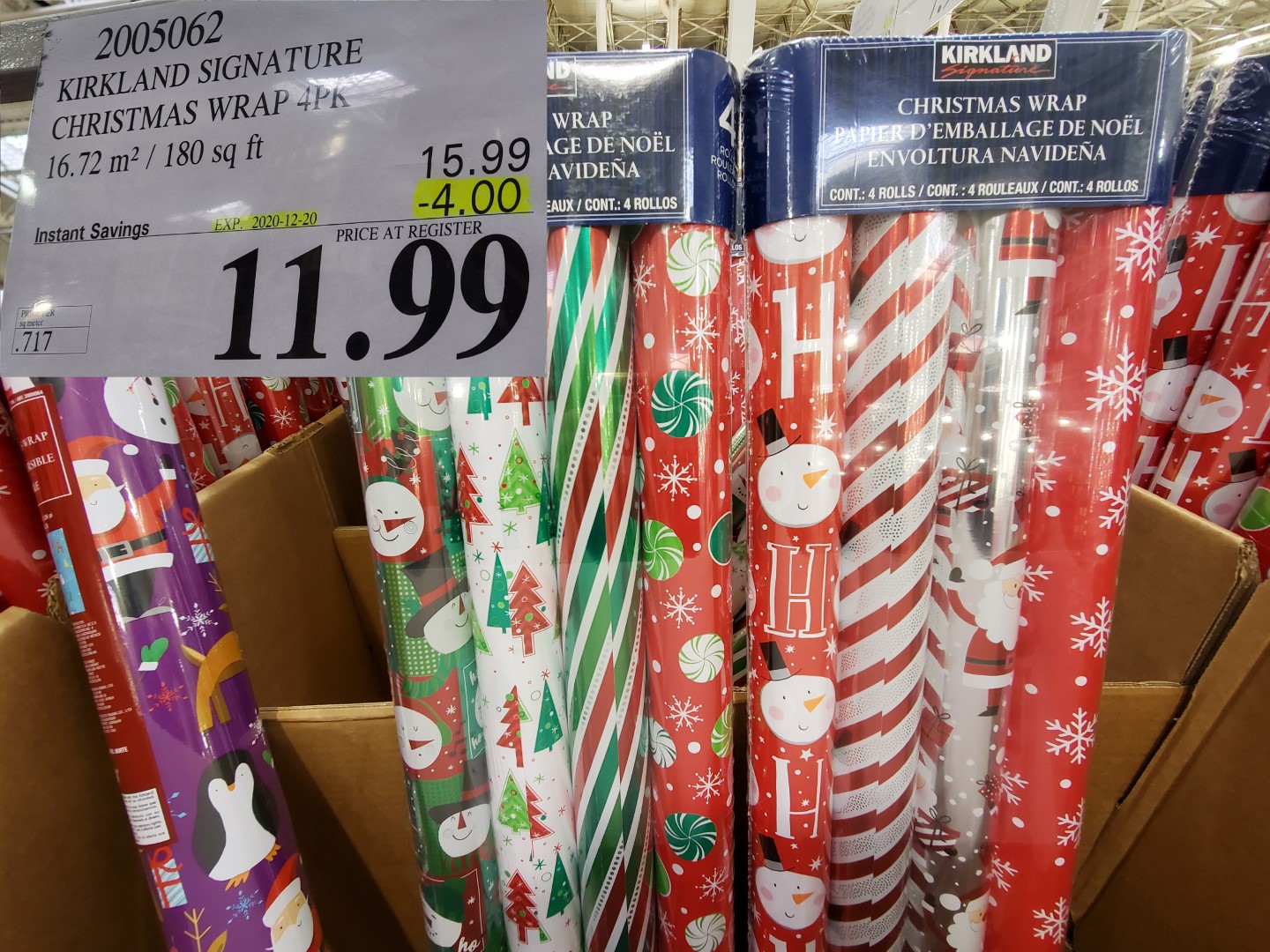 kirkland signature wrapping paper 4 pack