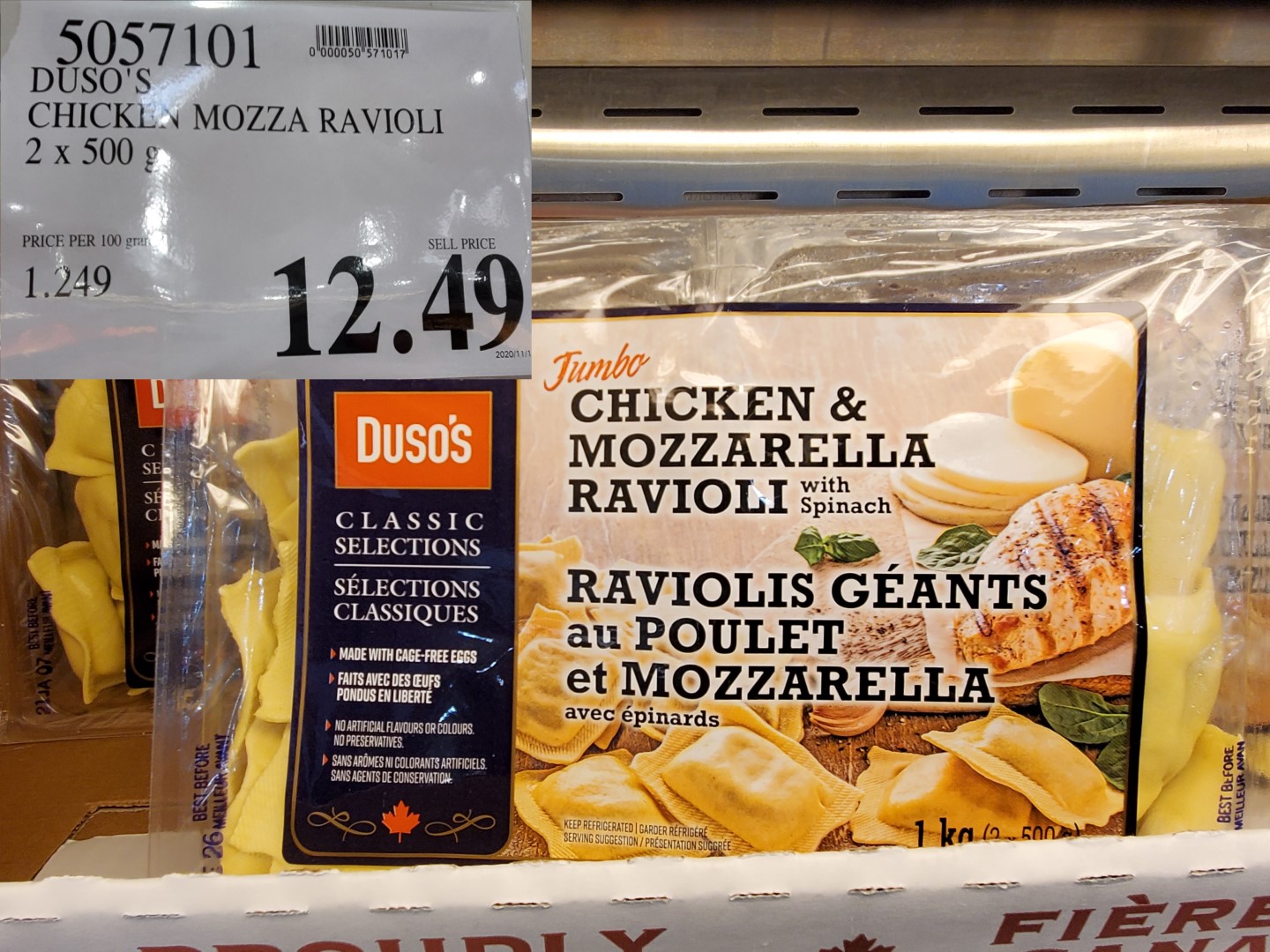duso's chicken mozz ravioli